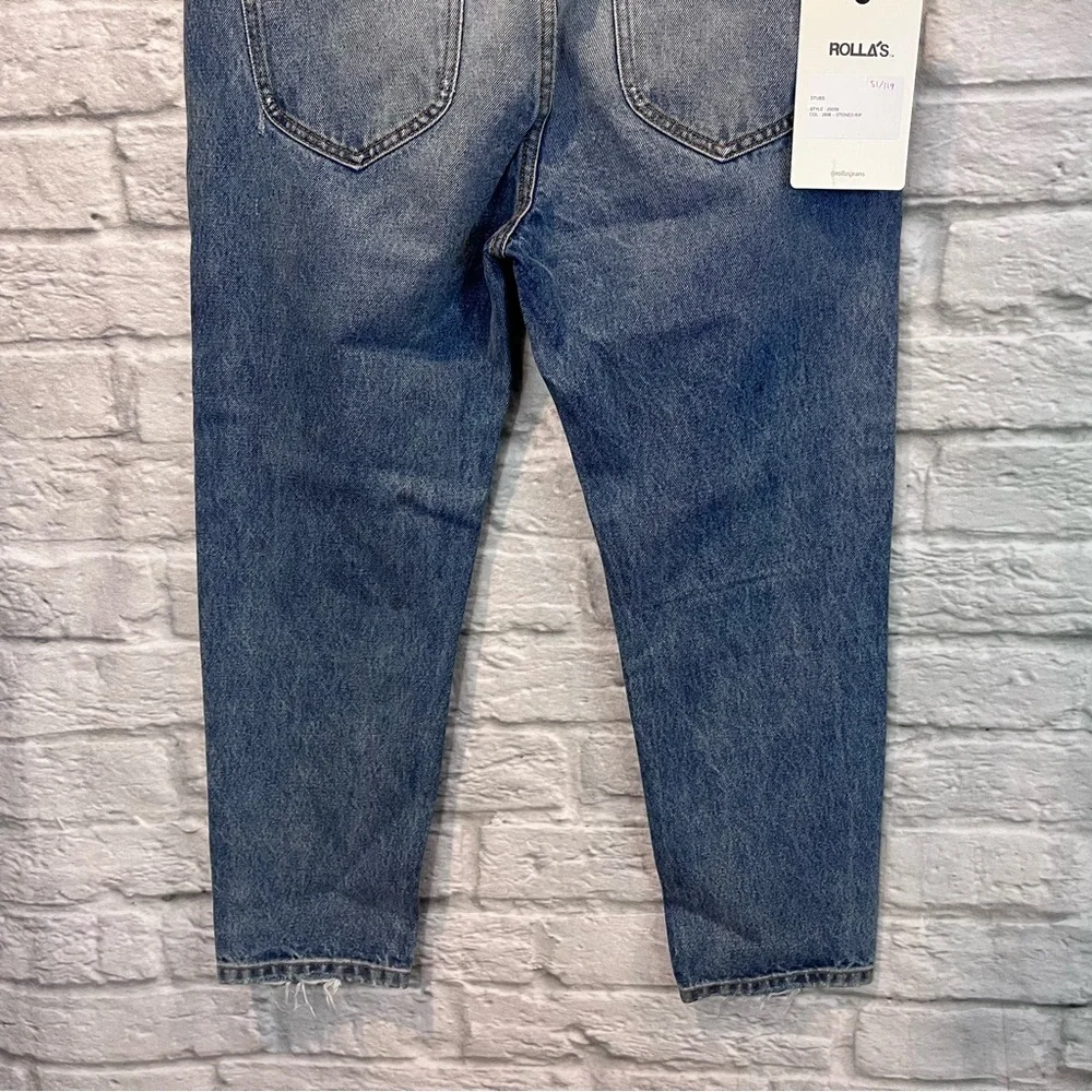 NWT ROLLA’S 34x25” STUBS Slim Short Leg - Stoned Rip Jeans (SAMPLE) - Picture 9 of 12